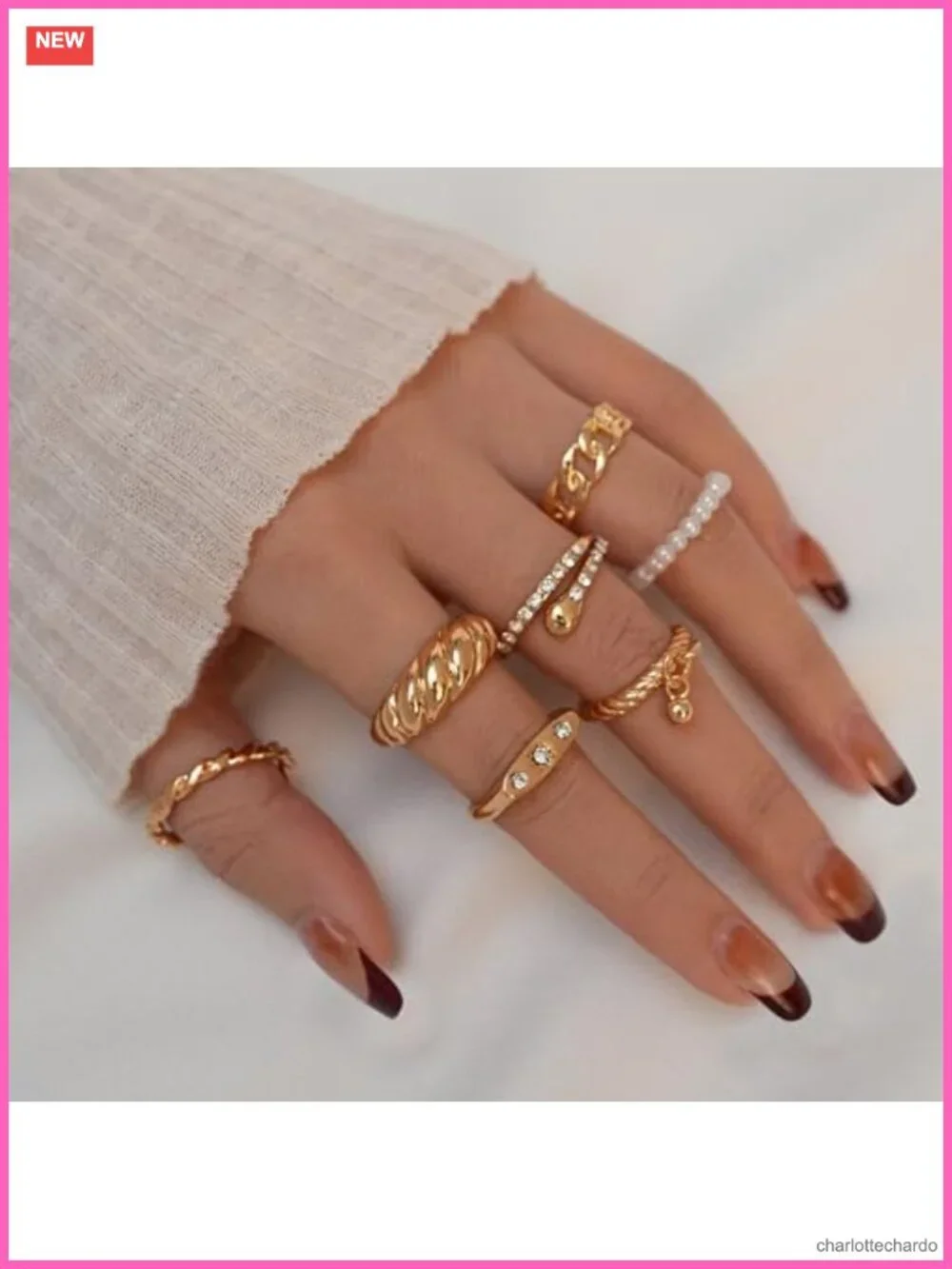 68 Pcs Gold Knuckle Ring Set Boho Stackable Midi Rings for Women Alloy